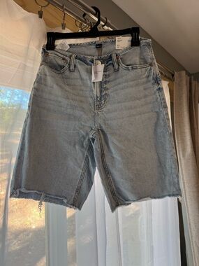American Eagle Dreamy Drape Baggy Bermuda Jean Shorts 00 24W - SEE DETAILS